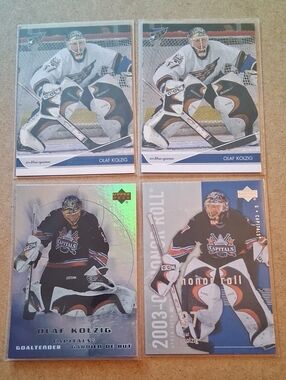 Olaf Kolzig Capitals Upper Deck Hockey Cards - Black & White